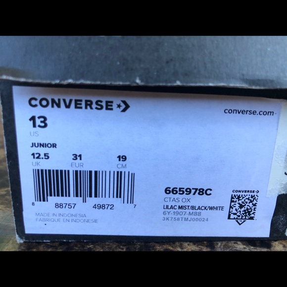 NEW Converse Little Girls All Star Glitter sneaker - Picture 16 of 16